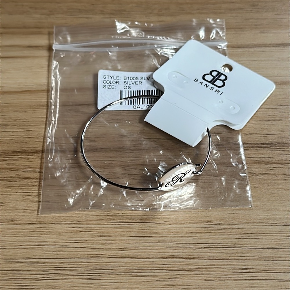 BANSRI Silver Initial ‘R’ Bracelet - Picture 6 of 10